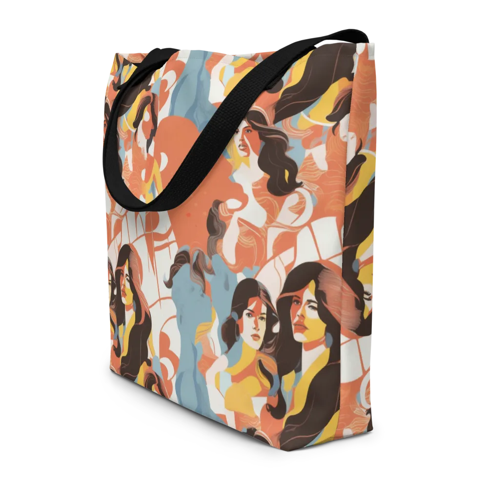 Coral Cabaret on Large Tote Bag W/ Pocket — Front