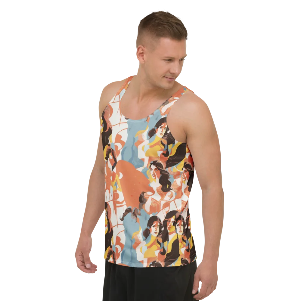 Coral Cabaret on Men's Tank Top — Left Front