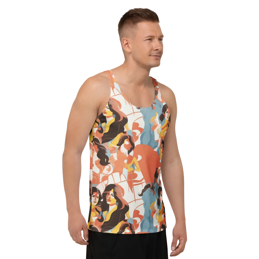 Coral Cabaret on Men's Tank Top — Right Front