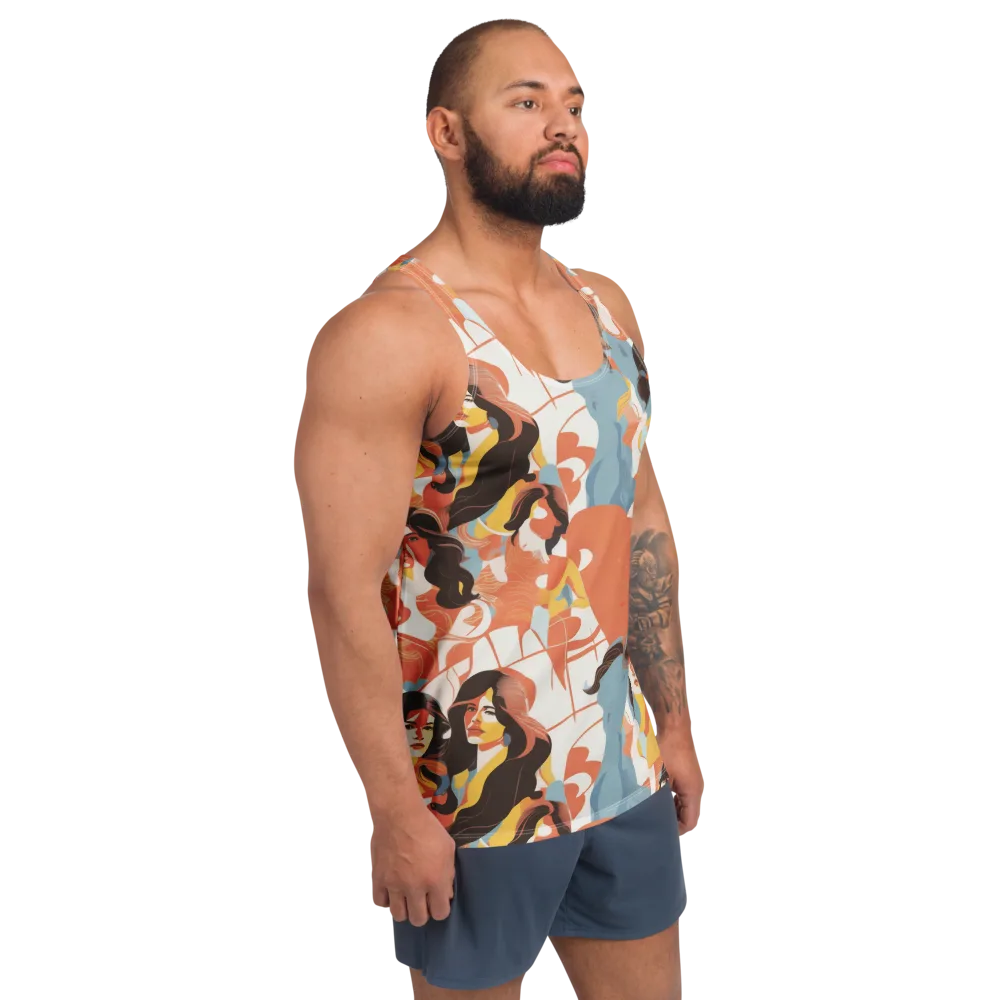 Coral Cabaret on Men's Tank Top — Right Front
