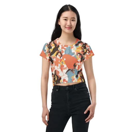 Coral Cabaret on a Crop Tee