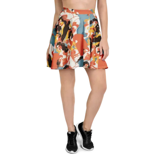 Coral Cabaret on a Skater Skirt
