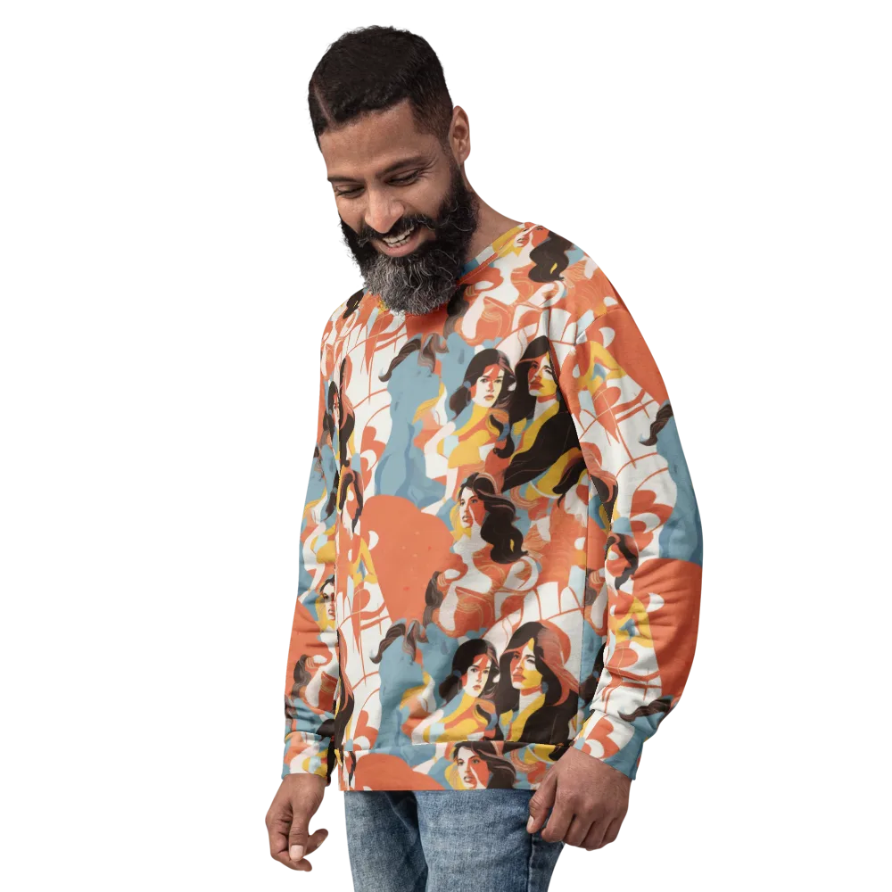 Coral Cabaret on Sweatshirt — Left Front
