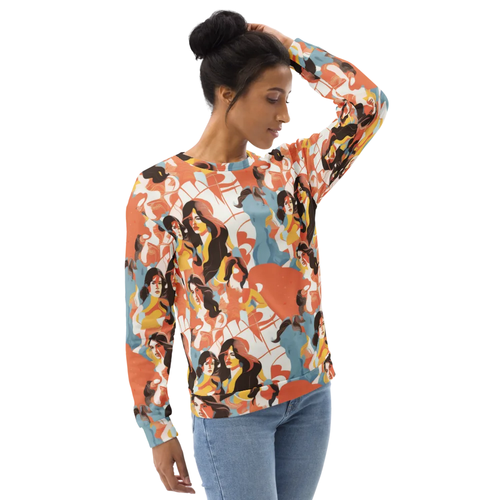 Coral Cabaret on Sweatshirt — Right Front