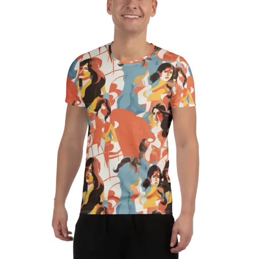 Coral Cabaret on a Men's Athletic T-Shirt
