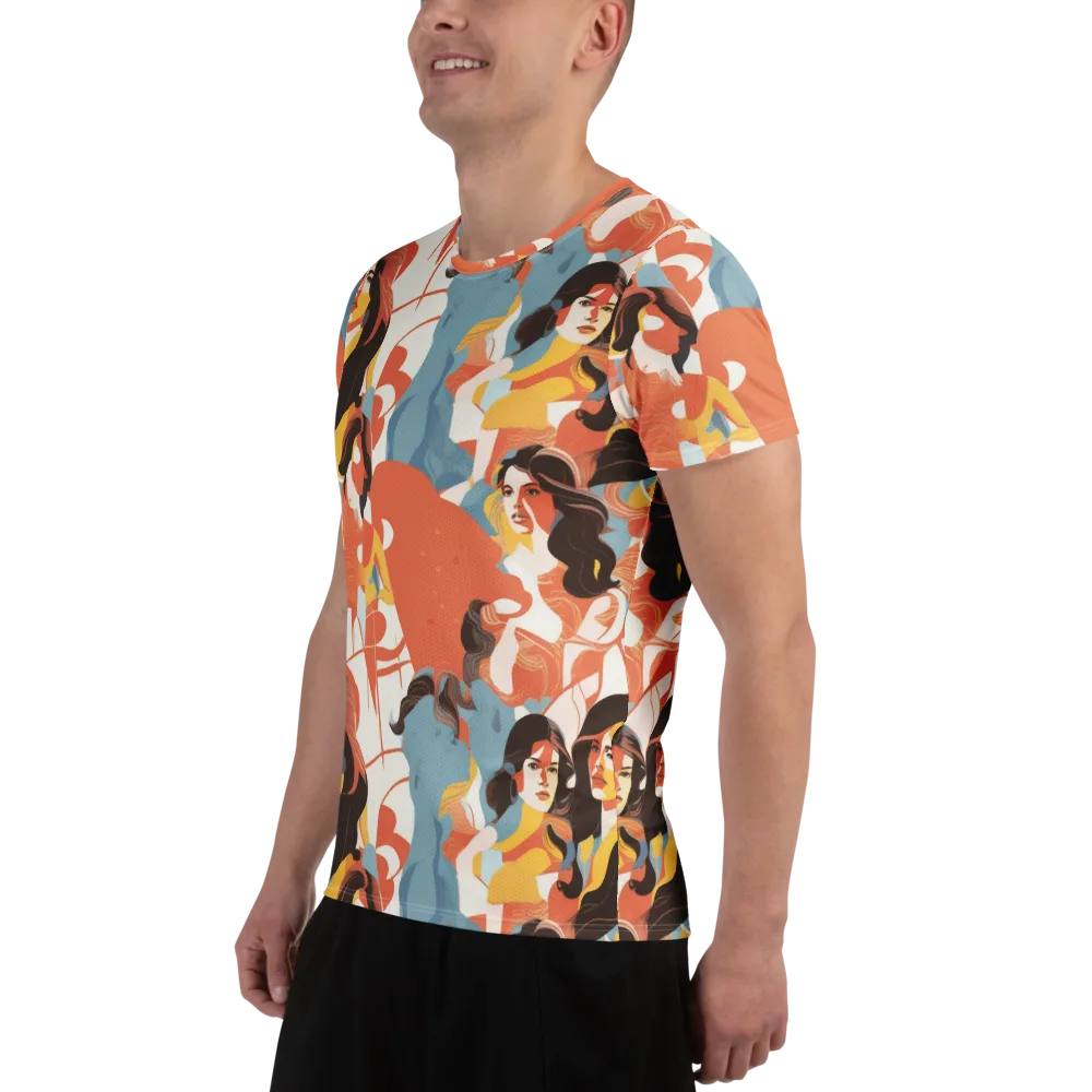 Coral Cabaret on Men's Athletic T-Shirt — Left