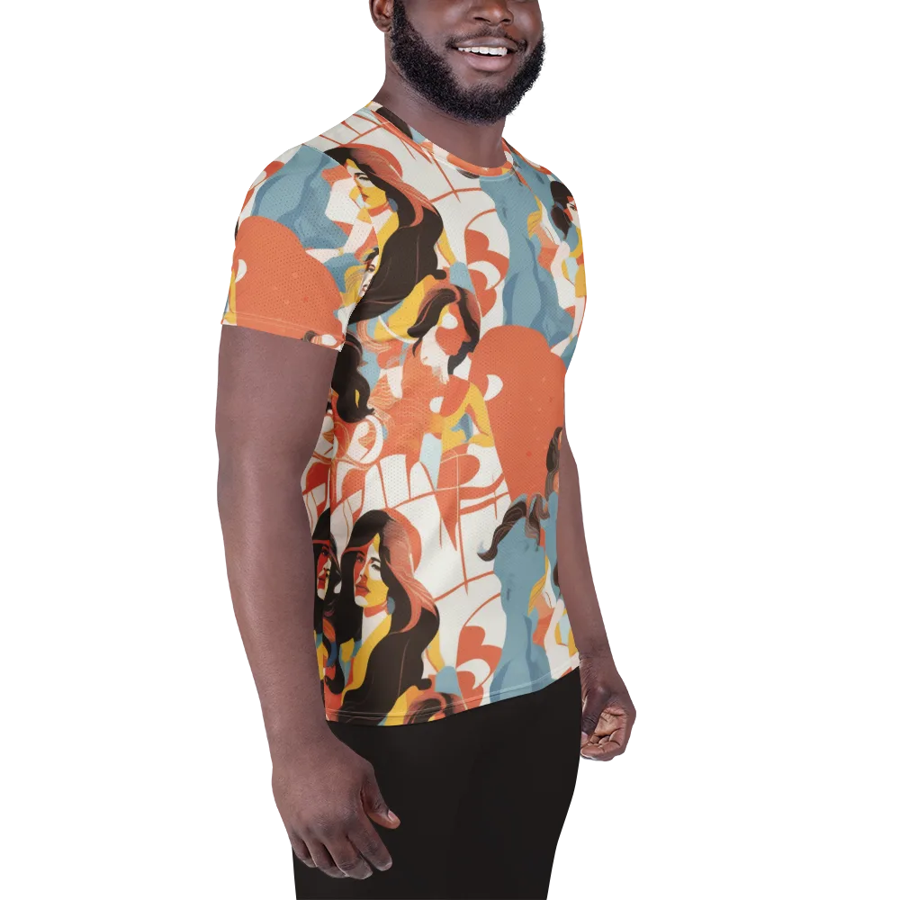 Coral Cabaret on Men's Athletic T-Shirt — Right