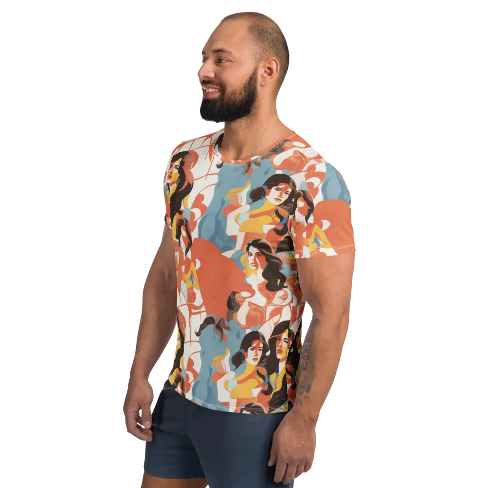 Coral Cabaret on Men's Athletic T-Shirt — Left