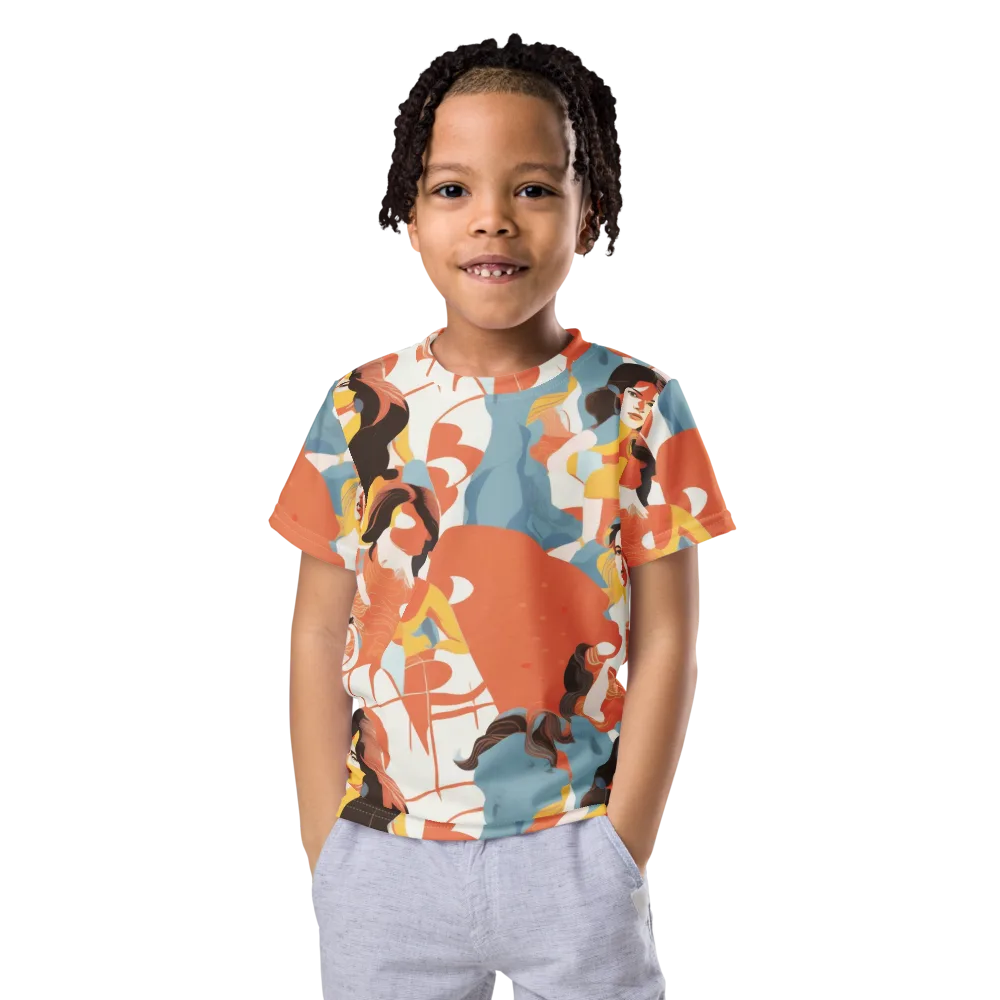 Coral Cabaret on Kids Crew Neck T-Shirt — Front