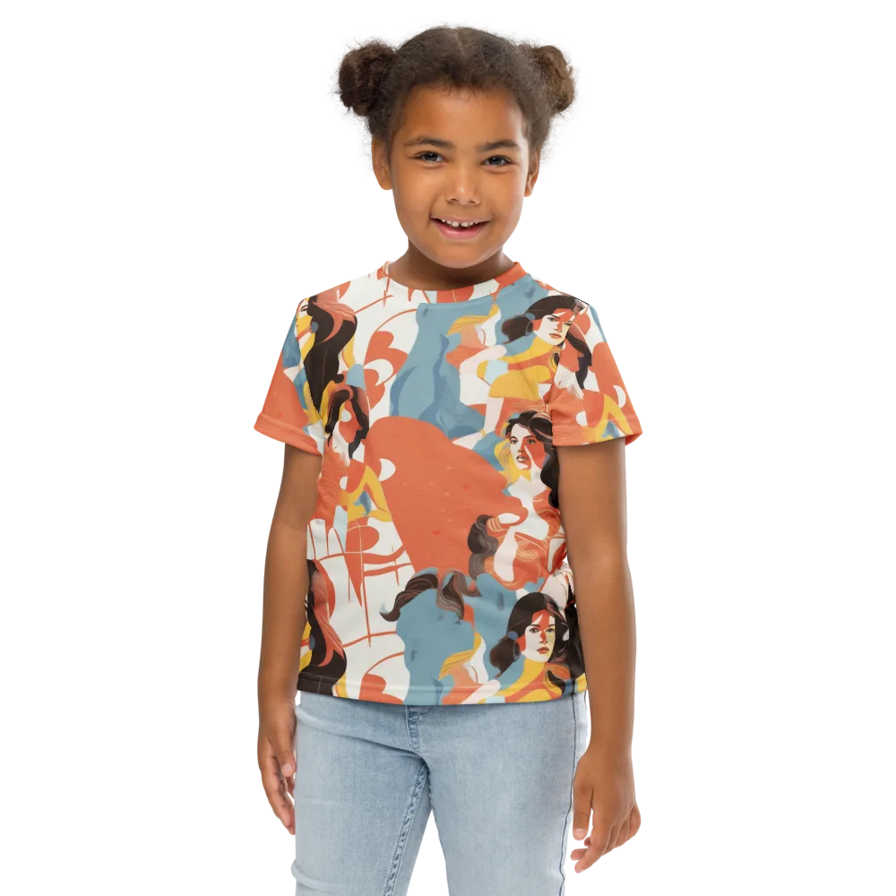 Coral Cabaret on Kids Crew Neck T-Shirt — Front