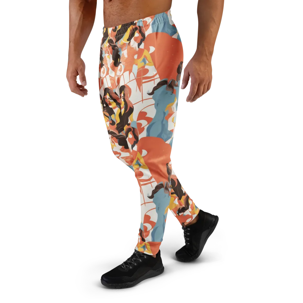 Coral Cabaret on Men's Joggers — Left