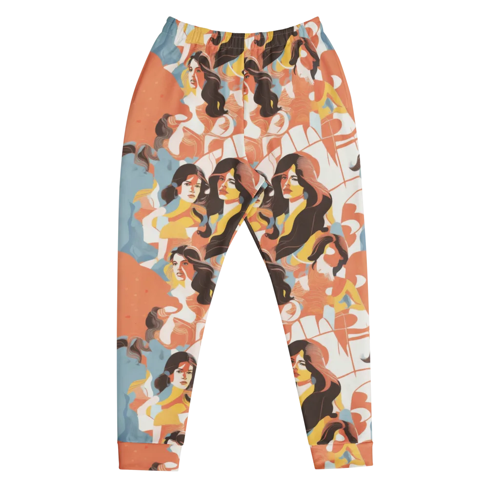 Coral Cabaret on Men's Joggers — Front
