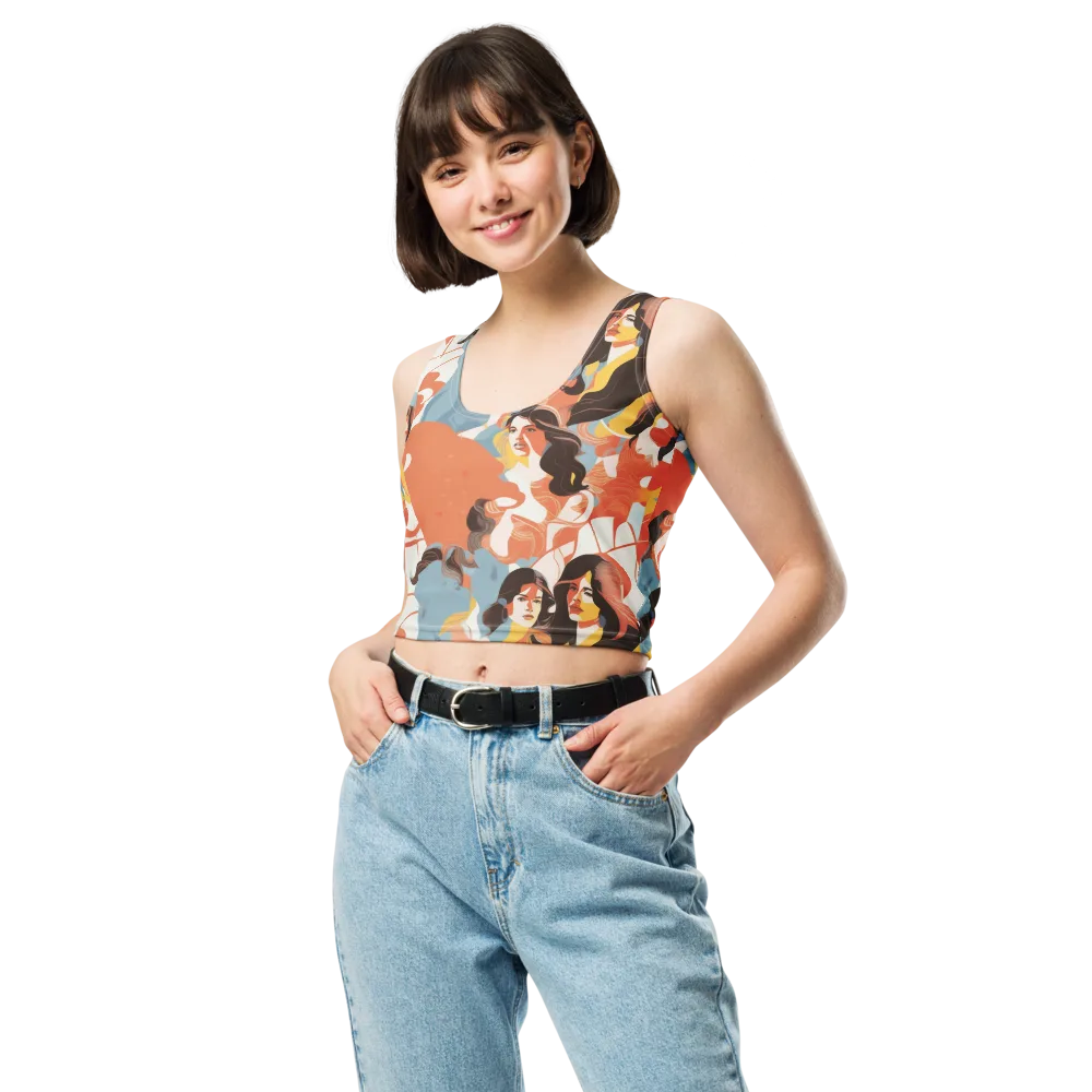 Coral Cabaret on Crop Top — Front