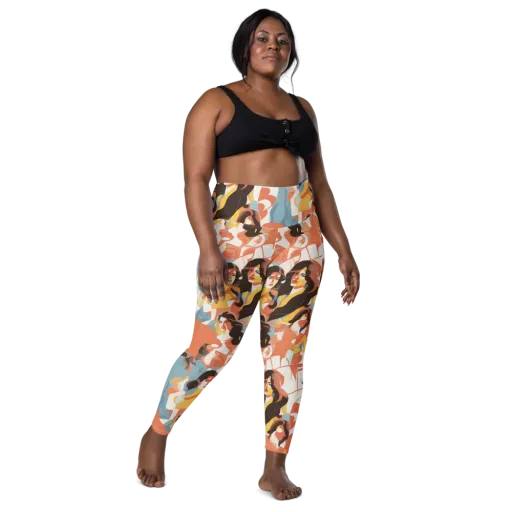 Coral Cabaret on a Leggings with Pockets