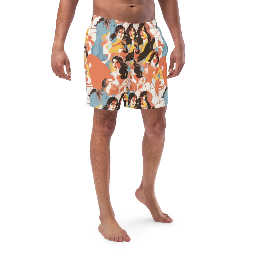 Coral Cabaret on Swim Trunks — Front
