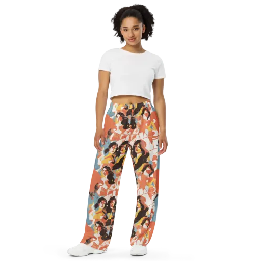 Coral Cabaret on a Wide-Leg Pants