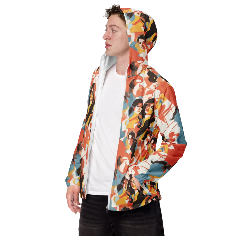 Coral Cabaret on Men's Windbreaker — Left Front