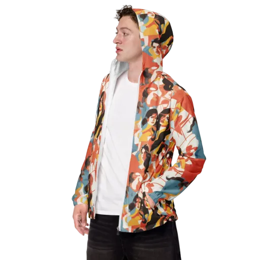 Coral Cabaret on a Men's Windbreaker