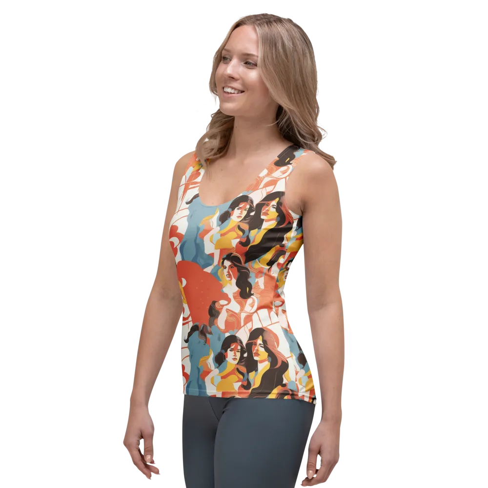 Coral Cabaret on Women's Tank Top — Left Front