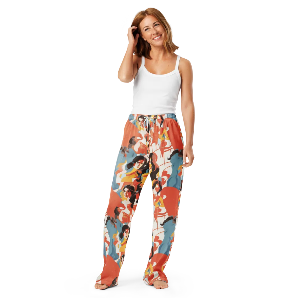 Coral Cabaret on Women's Pajama Pants — Front