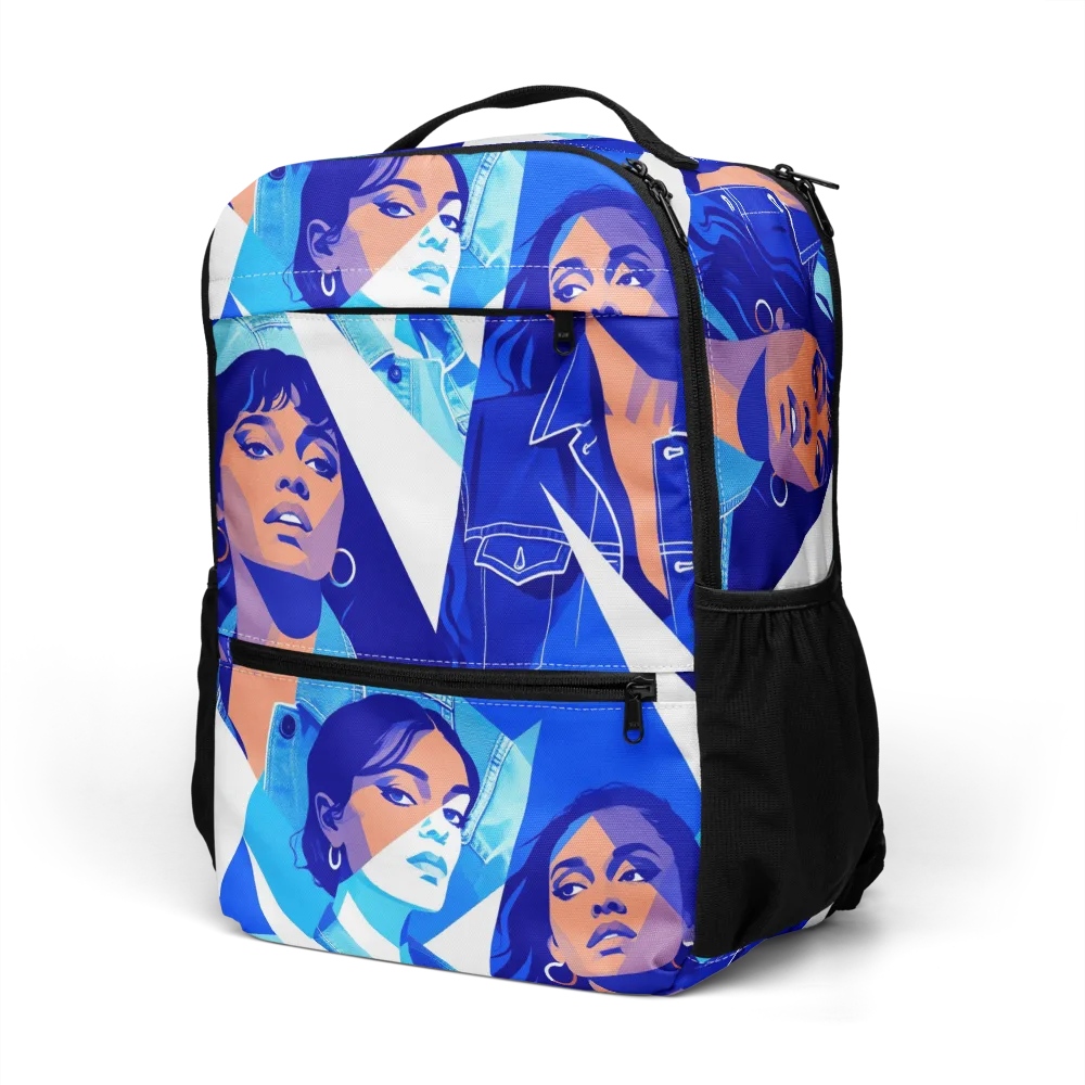 Electric Blue Muse on Utility Backpack — Left Front