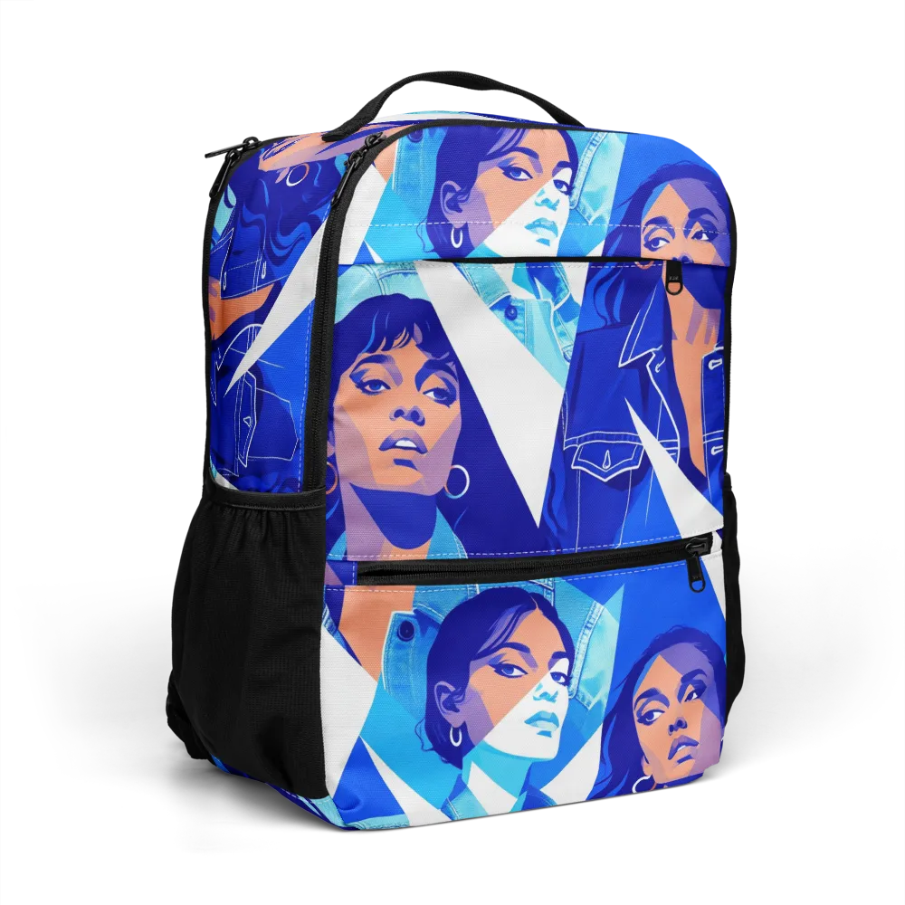 Electric Blue Muse on Utility Backpack — Right Front