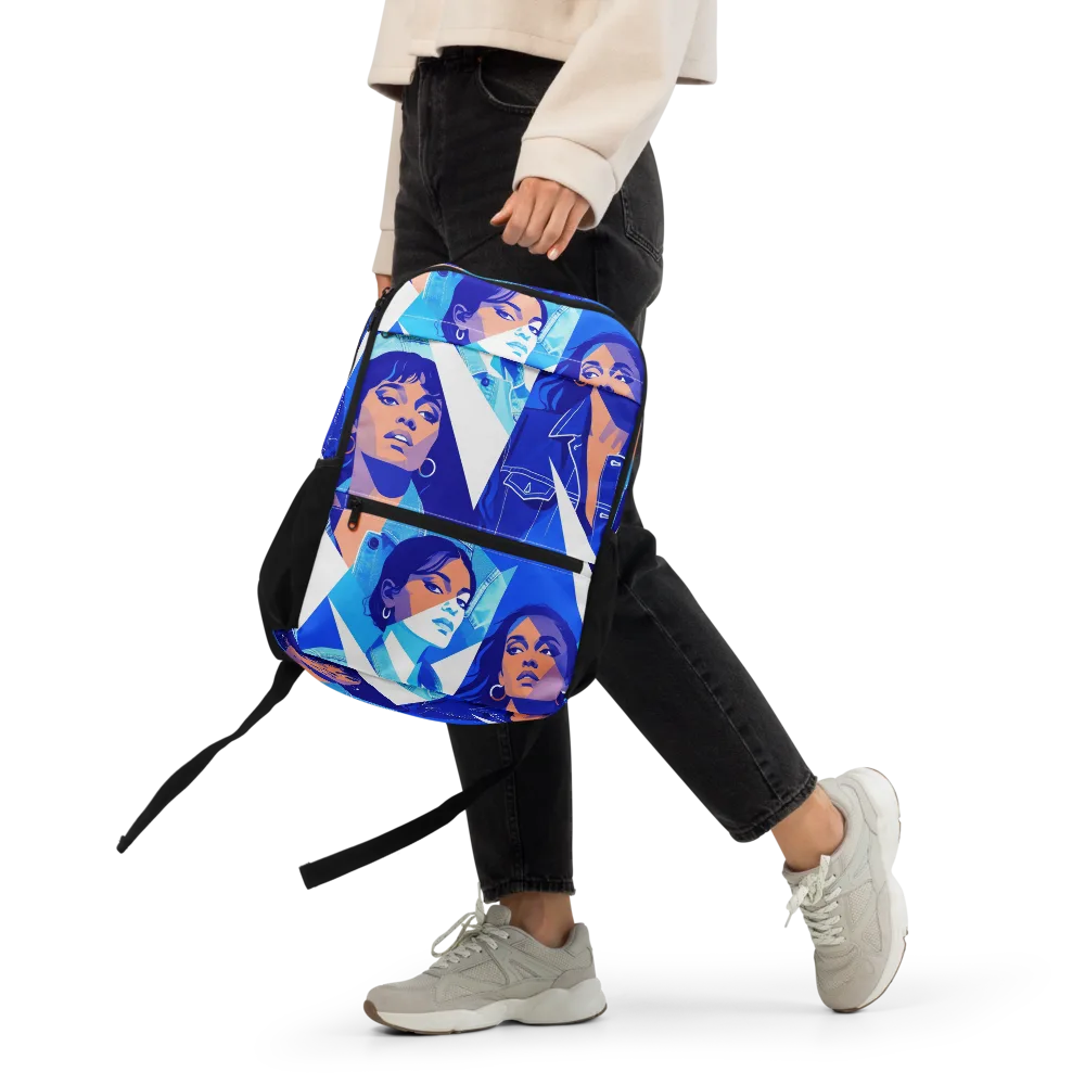Electric Blue Muse on Utility Backpack — Front