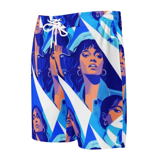 Electric Blue Muse on a Men's Board Shorts