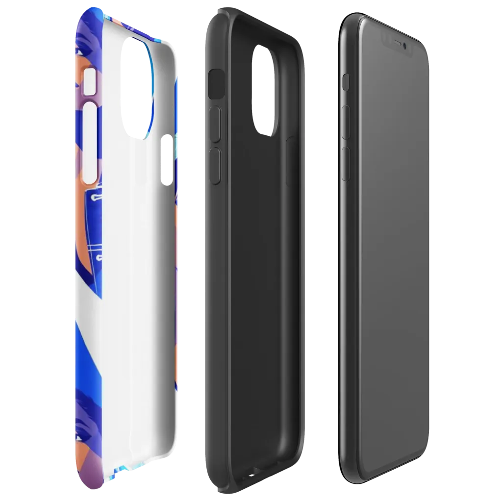 Electric Blue Muse on Tough Case for iPhone® — Right