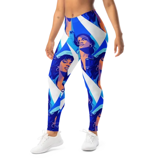 Electric Blue Muse on a Leggings