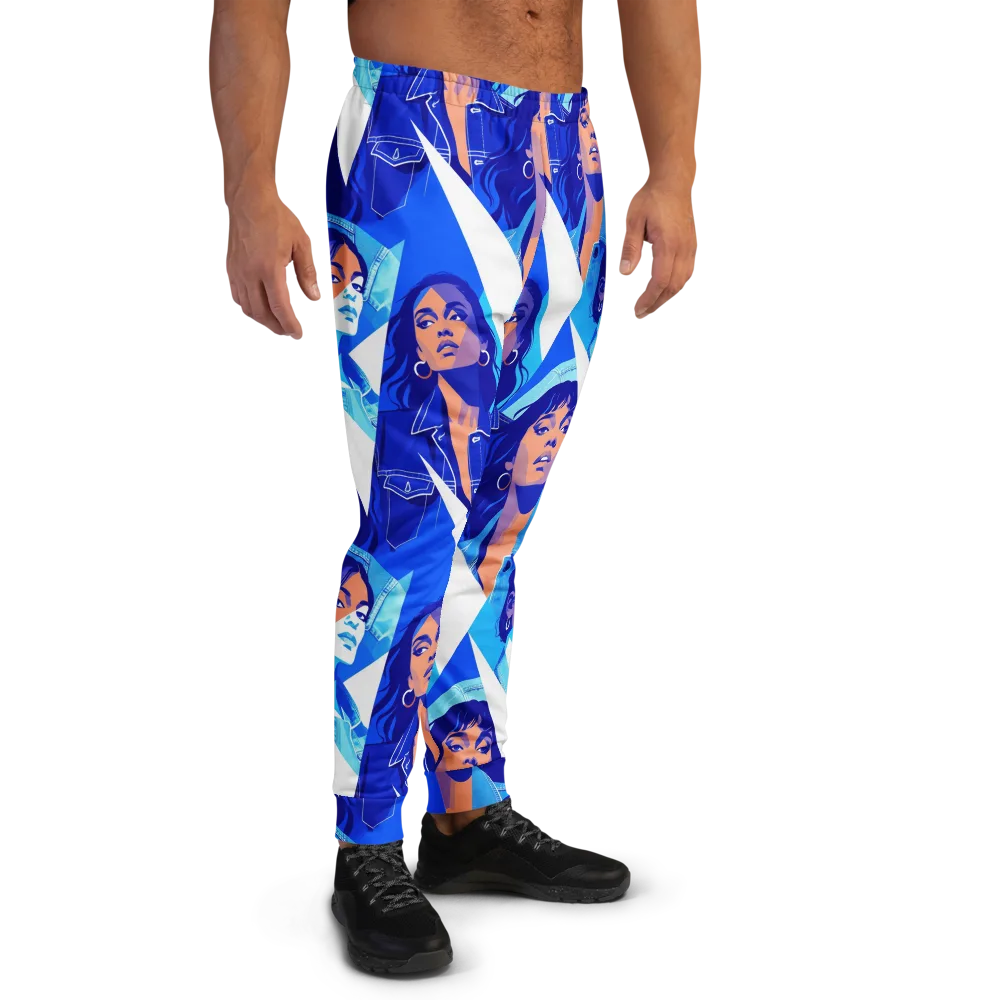 Electric Blue Muse on Men's Joggers — Right