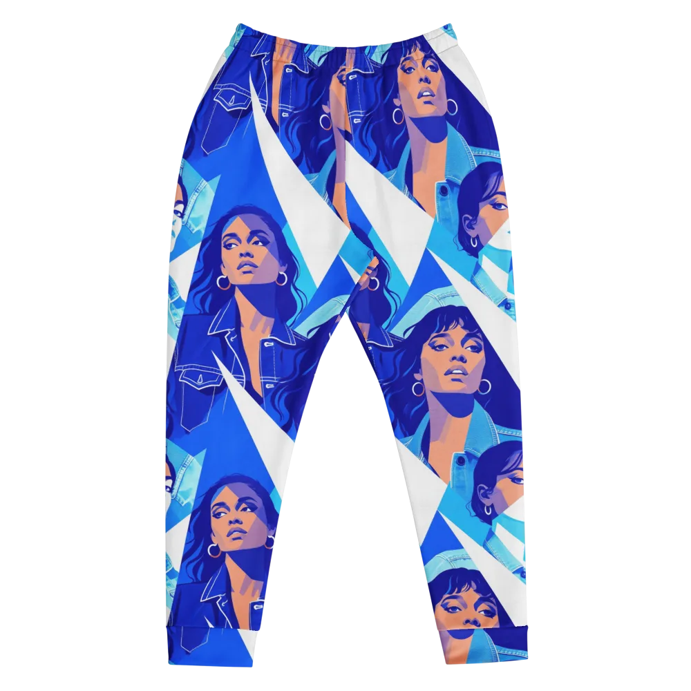 Electric Blue Muse on Men's Joggers — Front