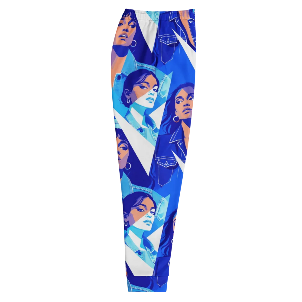 Electric Blue Muse on Men's Joggers — Right