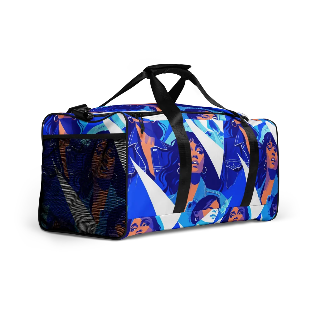 Electric Blue Muse on Duffle Bag — Right Front