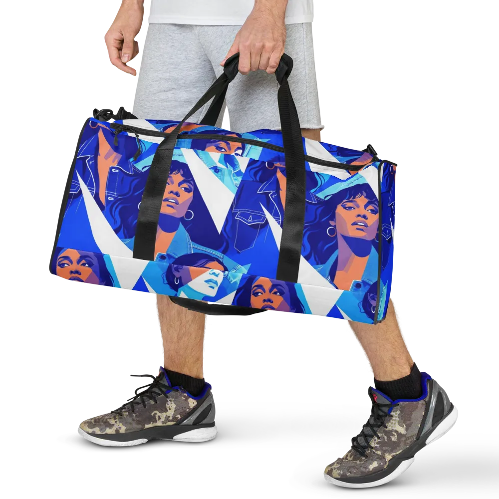 Electric Blue Muse on Duffle Bag — Front