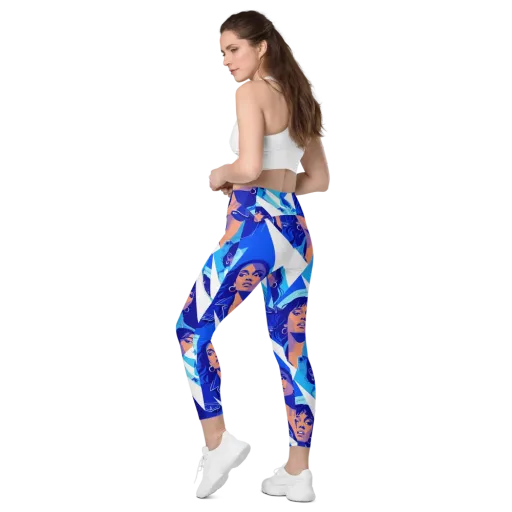 Electric Blue Muse on a Leggings with Pockets