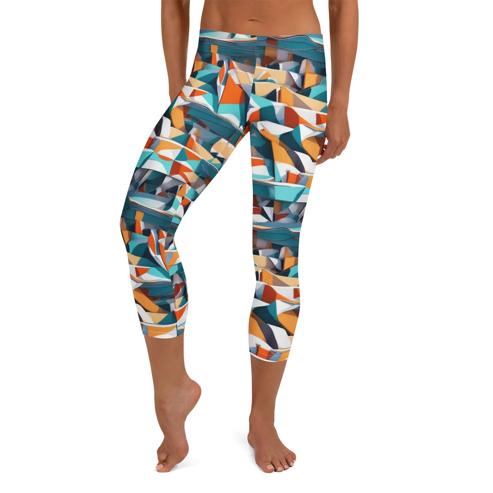 Folded Horizon on Capri Leggings — Front