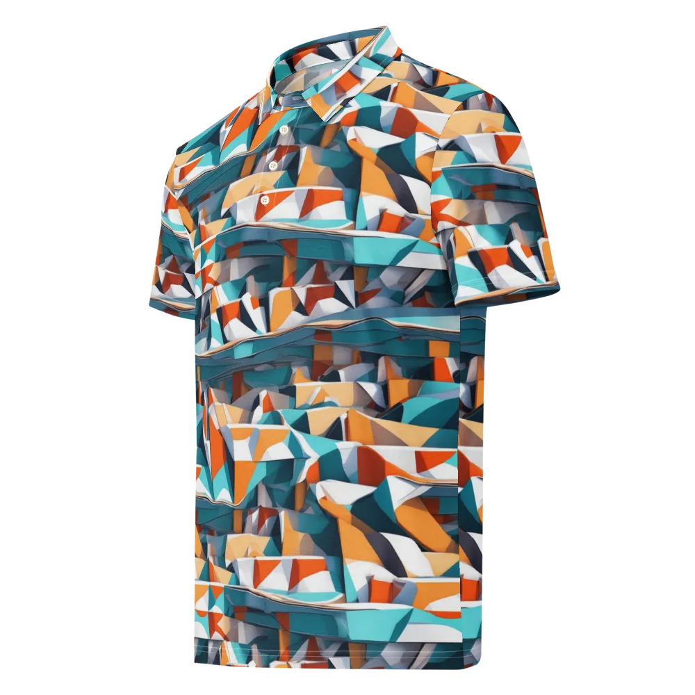 Folded Horizon on Men's Slim Fit Polo Shirt — Left Front
