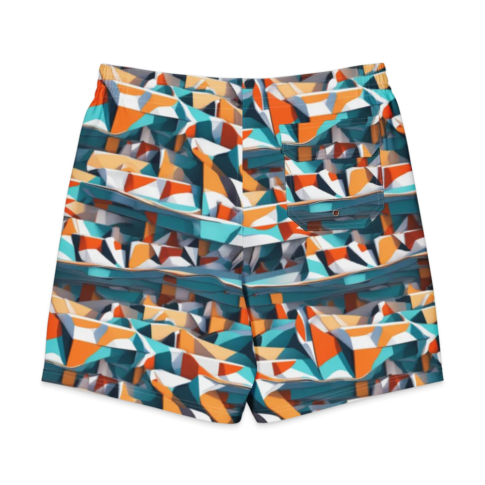Folded Horizon on Men's Board Shorts — Back