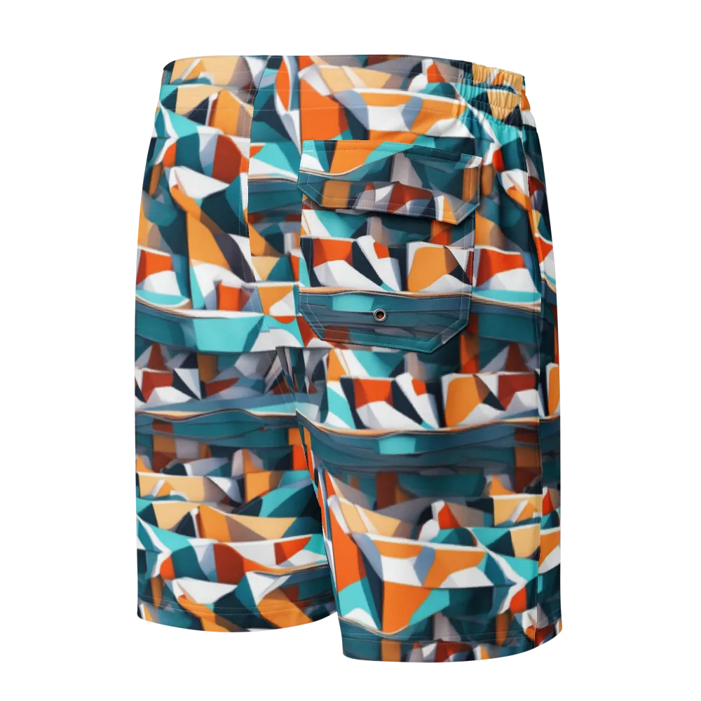 Folded Horizon on Men's Board Shorts — Back