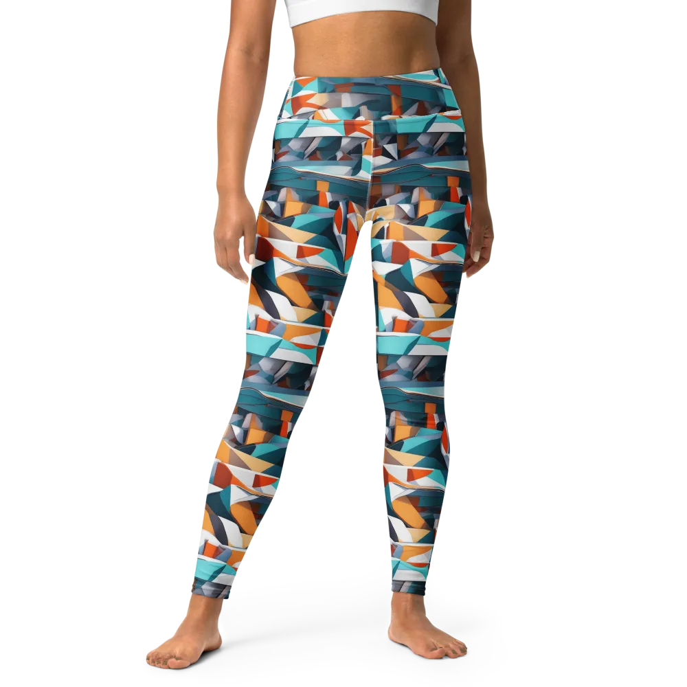 Folded Horizon on Yoga Leggings — Front