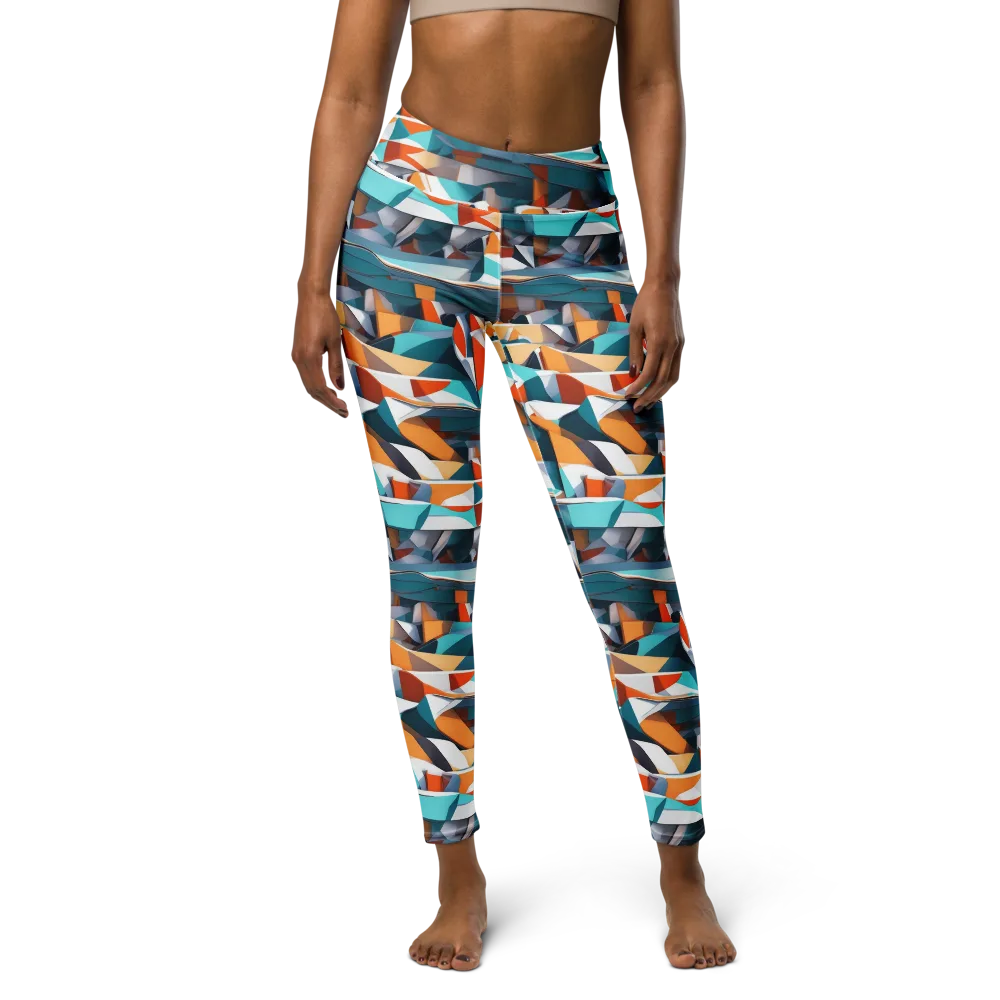 Folded Horizon on Yoga Leggings — Front