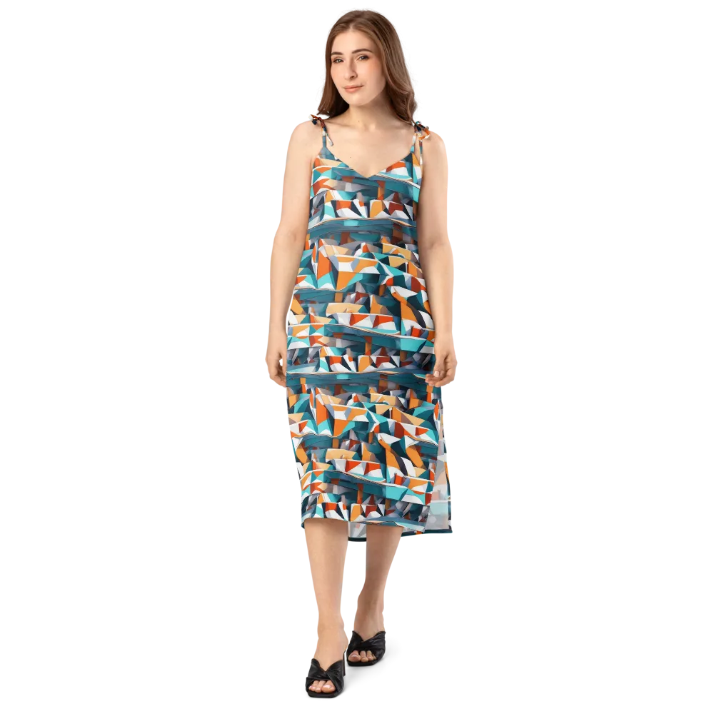 Folded Horizon on Slip Dress — Front