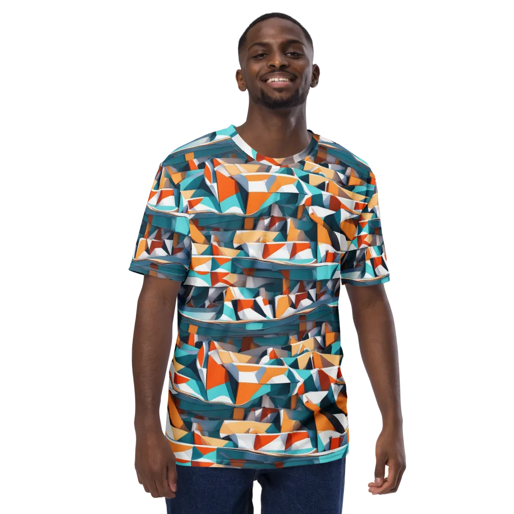 Folded Horizon on Men's Crew Neck T-Shirt — Front