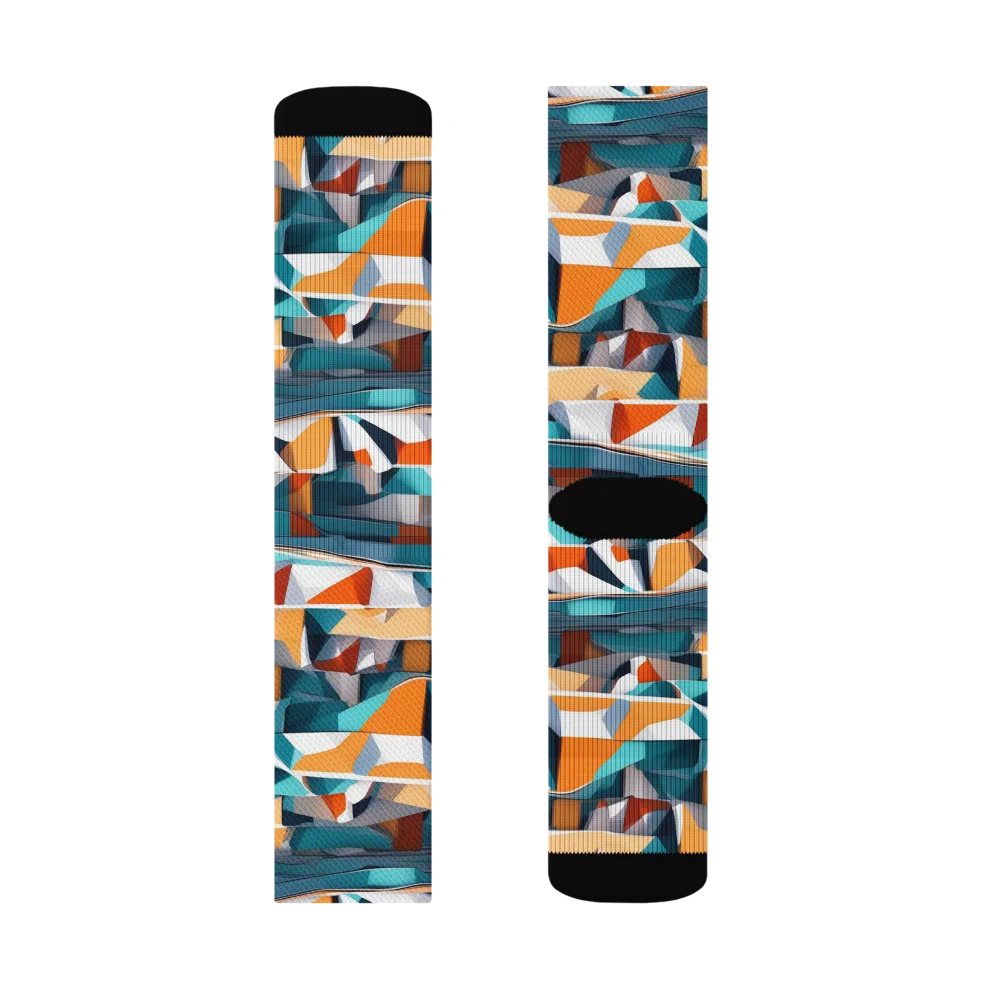 Folded Horizon on Socks — Left Sock