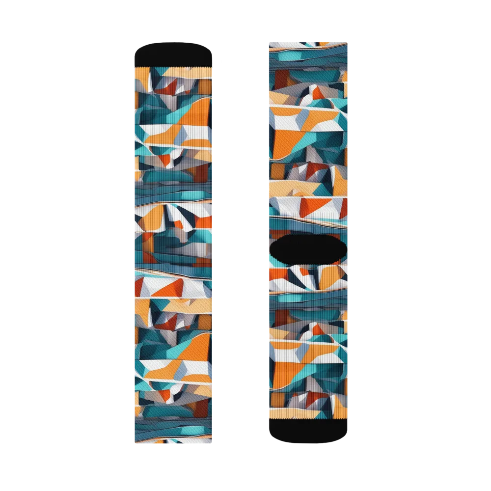 Folded Horizon on Socks — Right Sock