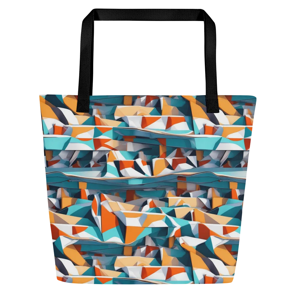 Folded Horizon on Large Tote Bag W/ Pocket — Front