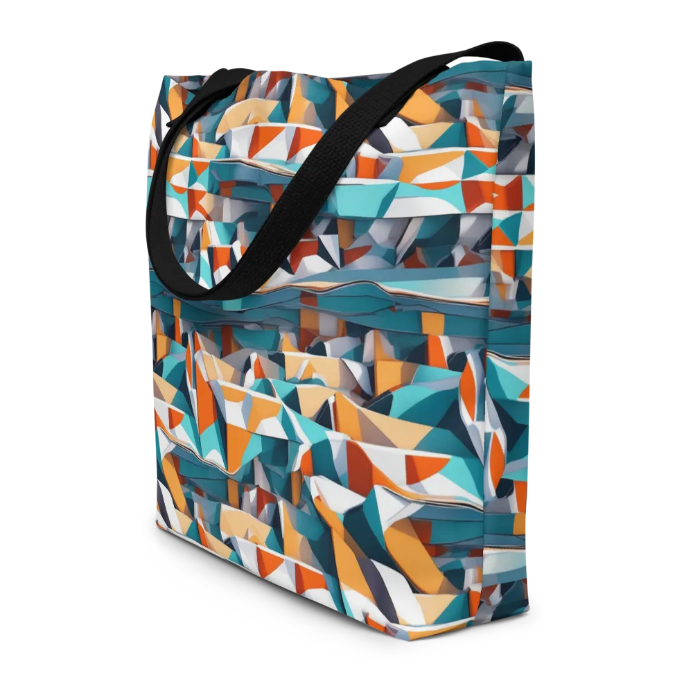Folded Horizon on Large Tote Bag W/ Pocket — Front