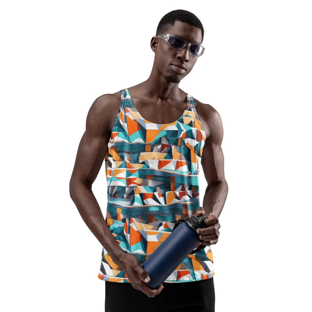 Folded Horizon on Men's Tank Top — Front