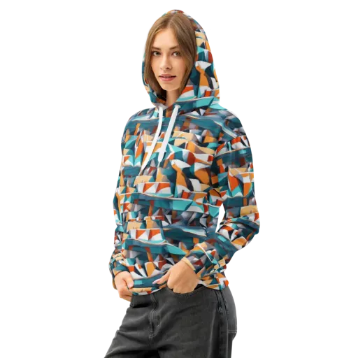 Folded Horizon on a Cotton Hoodie